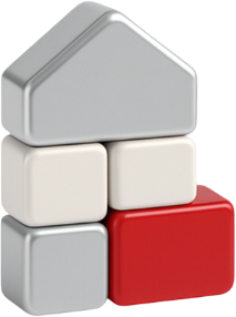 Building blocks representing trust and credibility