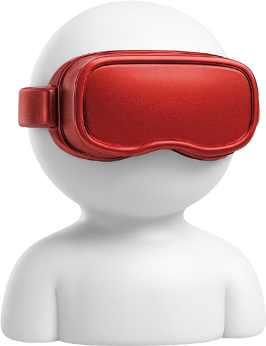 Golden VR headset representing cutting-edge technology and innovation